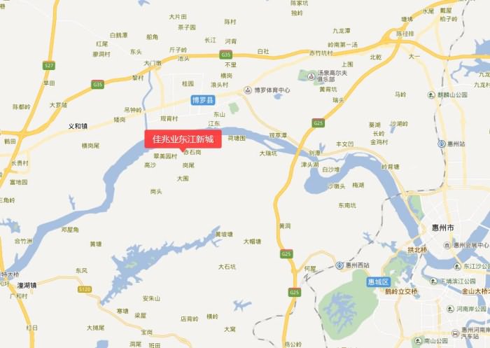 佳兆业东江新城交通图 