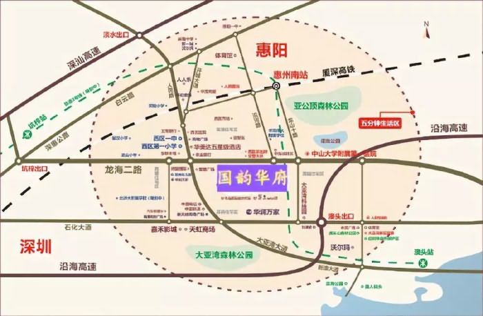 国韵华府交通图 