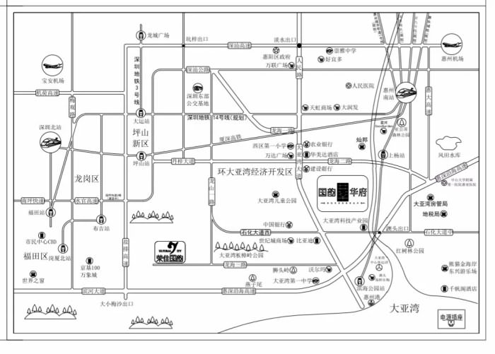国韵华府交通图 