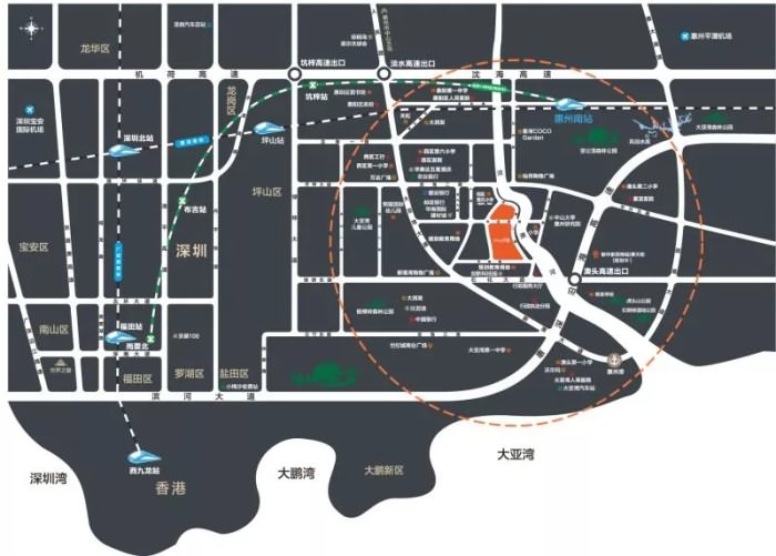 豪利天汇花园交通图 