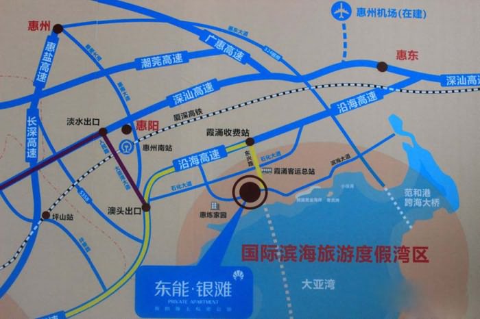 东能银滩酒店交通图 