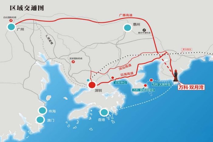 万科双月湾交通图 
